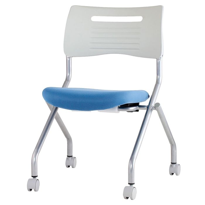 【法人様限定】送料無料 新品 MSC平行スタッキングチェア MSC-420 椅子 チェア ブルー ライム オレンジ ブラック W620×D600×H789 会議チェア スタッキング 背もたれ キャスタータイプ