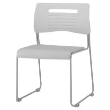 【法人様限定】送料無料 新品 PMCミ-ティングチェア PVC PMC-P430 ライトグレー ダークグレー W503×D528×H738(SH430) 会議室 セミナー イベント チェア