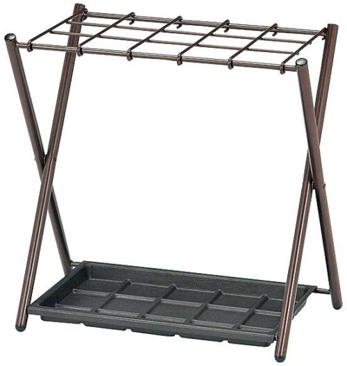 【法人様限定】送料無料 新品 傘立て P-15 かさ立て ブラウン W515×D325×H510 15本用 15人用 15名用 スチール製 玄関 入口