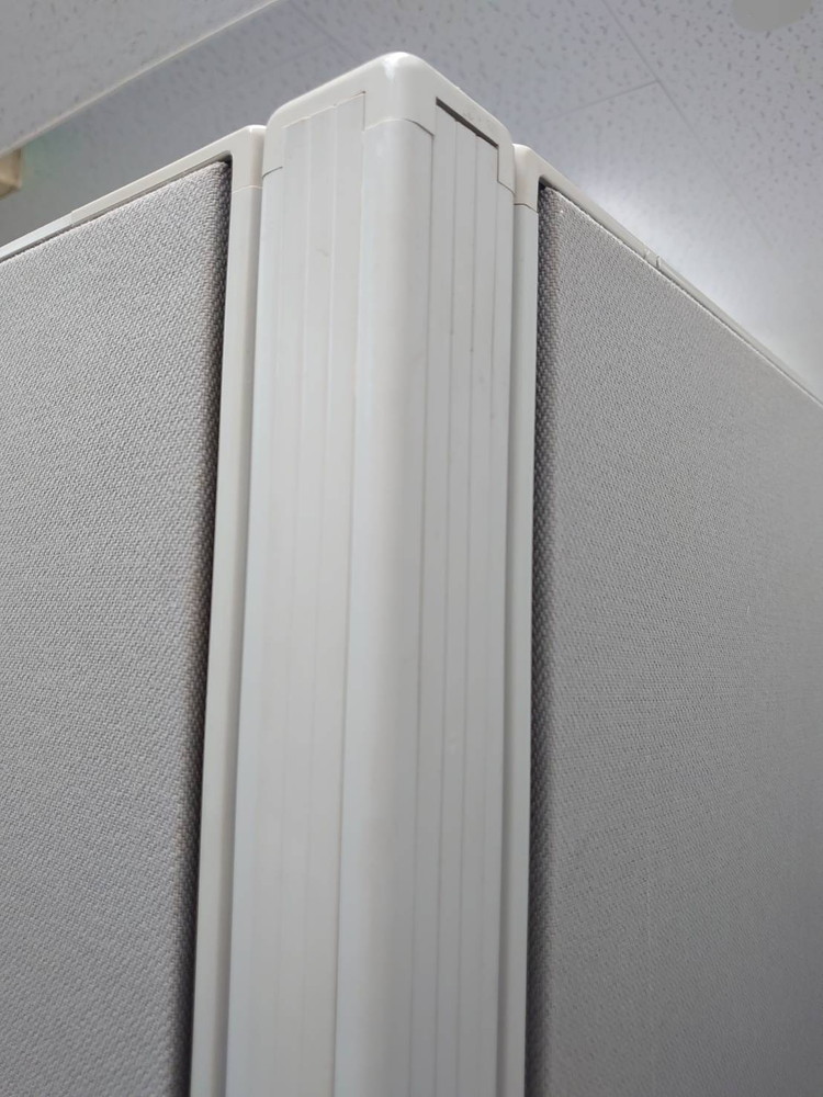 【送料無料 東京地区限定】 ウチダ JUST ジャスト パネル 3枚セット パーティション パーテーション グレー色 スクリーンパネル クロスパネル 自立式 脚付き 自立パーティション 自立パーテーション 【中古オフィス家具】【中古】 - 画像 (7)