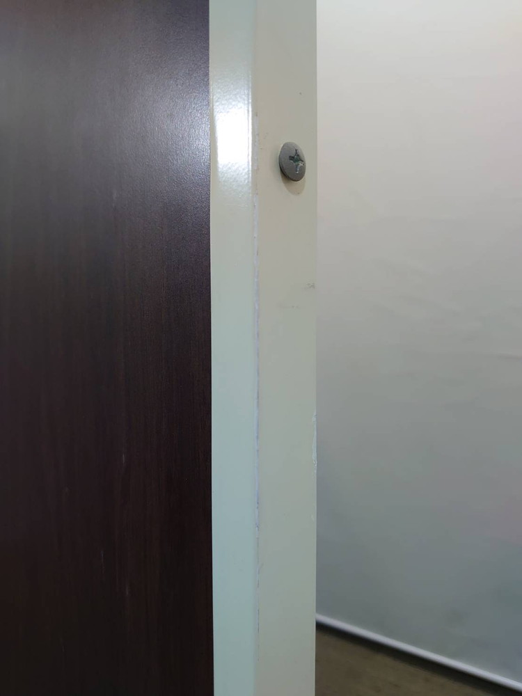 【東京地区限定 送料無料】 3連パーティション パーティション パーテーション 三つ折り 自立式 脚付き 自立パーティション 自立パーテーション キャスター付き キャスター脚 オフィス 衝立 間仕切り ついたて つい立 脚つき ブラウン色 W1865 折りたたみ時W710 【中古オフィス家具】【中古】 - 画像 (11)