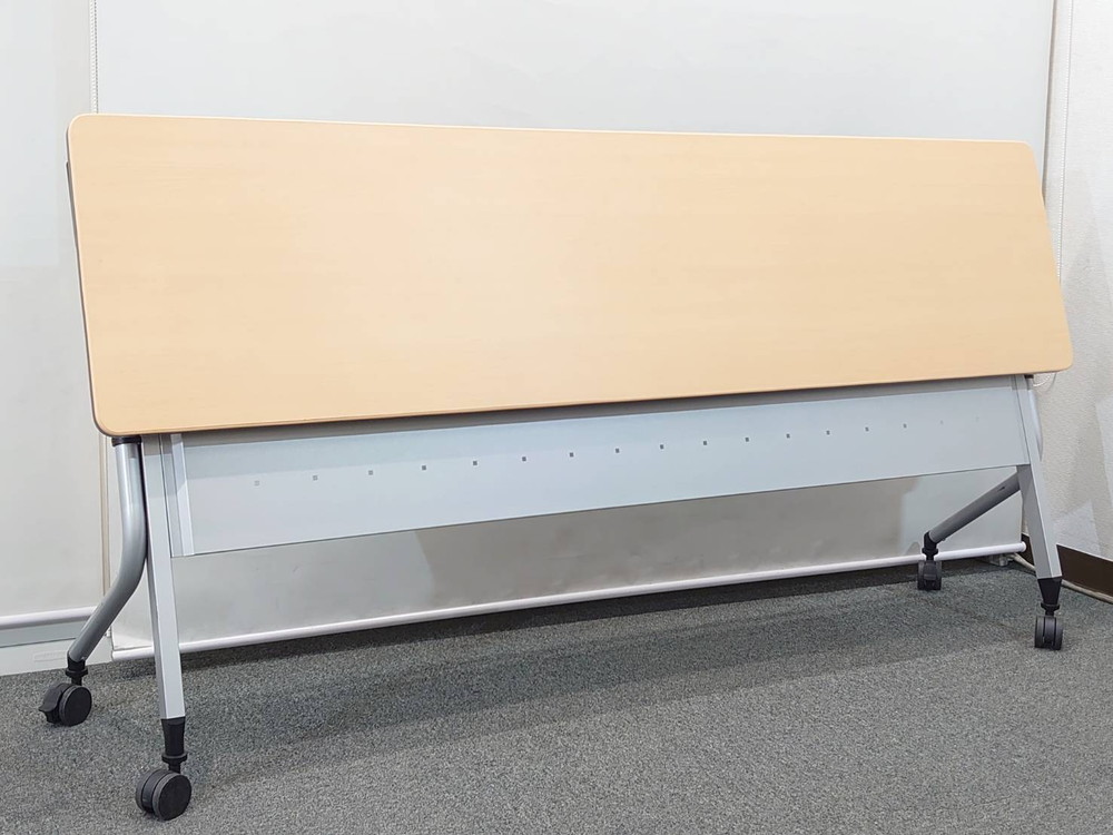 送料無料 東京地区限定 プラス リネロ2 PLUS Linello2 2019年製 フォールディングテーブル 10台セット 会議テーブル 折り畳みテーブル ミーティングテーブル スタックテーブル 折りたたみテーブル スタッキングテーブル 会議用テーブル W1800×D450×H720 【中古オフィス家具】【中古】 - 画像 (6)