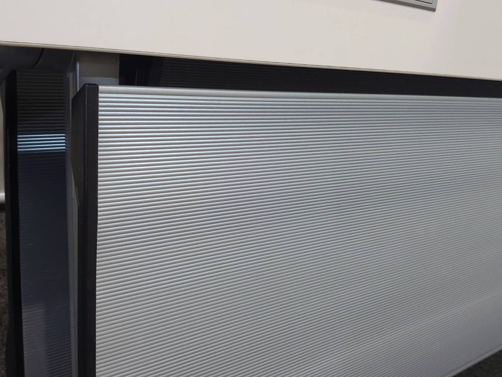 【美品】 会議テーブル 2台セット オカムラ インターアクト NTシリーズ 折りたたみテーブル 折り畳みテーブル 平行スタックテーブル ミーティングテーブル スタックテーブル フォールディングテーブル スタッキングテーブル 81B4HA MH47 W1800×D450×H720 【中古オフィス家具】【中古】 - 画像 (8)