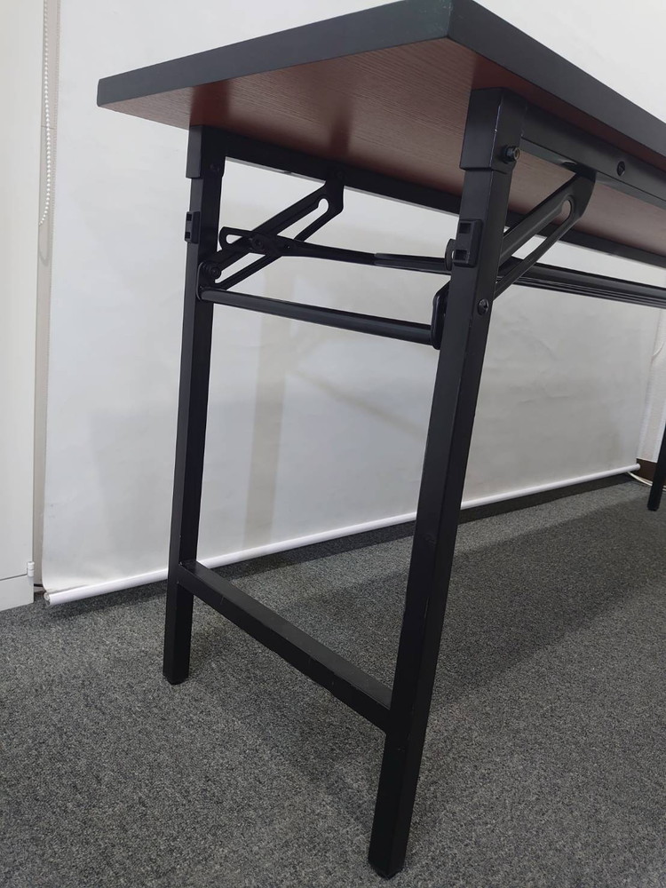 【送料無料 東京地区限定】6台セット オフィスコム ミーティングテーブル 会議テーブル 会議用テーブル 折りたたみテーブル 折り畳みテーブル 中棚付き フォールディングテーブル ミーティング用テーブル サイドテーブル W1800 【中古オフィス家具】【中古】 - 画像 (6)