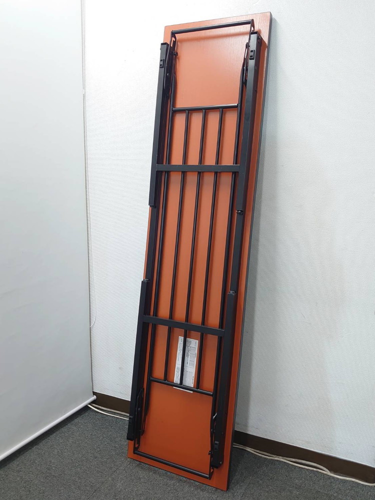 【送料無料 東京地区限定】6台セット オフィスコム ミーティングテーブル 会議テーブル 会議用テーブル 折りたたみテーブル 折り畳みテーブル 中棚付き フォールディングテーブル ミーティング用テーブル サイドテーブル W1800 【中古オフィス家具】【中古】 - 画像 (9)