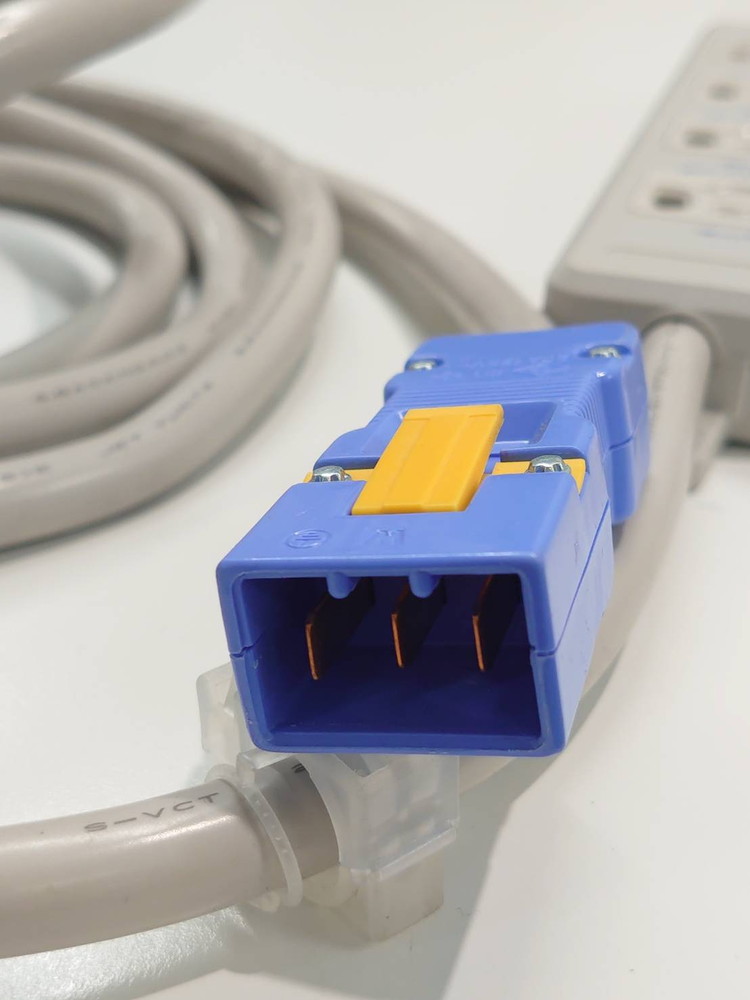 【送料無料】【26本セット】 明工社 オフィス用配線コード 横形OA抜け止め接地タップ 4コ口 マグネット付 VCTコード5m ハーネスプラグ付【中古】 - 画像 (3)