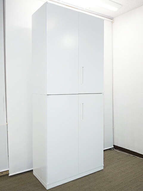 上下書庫 両開き書庫 スチール書庫 両開きキャビネット 本棚 書棚 キャビネット 保管庫 収納庫 スチールキャビネット ユニット書庫 上下セット書庫 鍵付き書庫 ウチダ 内田洋行 UCHIDA ハイパーストレージ HS 国産 【中古オフィス家具】【中古】