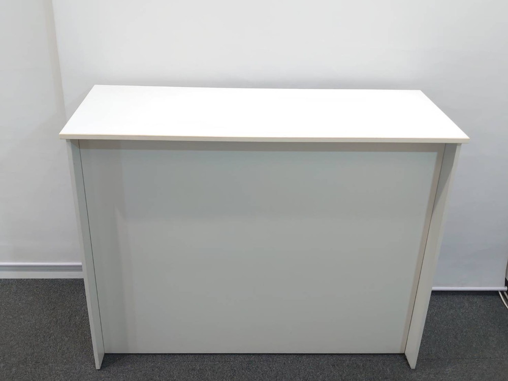 プラス ハイカウンター カウンター 受付台 インフォメーションカウンター ホワイト色 PLUS 受付 収納付き オフィス用 事務用 業務用 SC-H12-T【中古オフィス家具】【中古】 - 画像 (2)