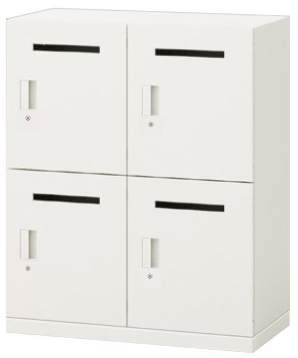 【送料無料 東京地区限定】 【新品】【未開封】【限定6台のみ】2022年製 4人用 ロッカー パーソナルロッカー 投函口付き メールボックス ホワイト 貴重品ロッカー メールロッカー モバイルロッカー 更衣ロッカー 2列2段 イトーキ eS - 画像 (2)