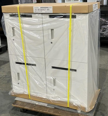 【送料無料 東京地区限定】 【新品】【未開封】【限定6台のみ】2022年製 4人用 ロッカー パーソナルロッカー 投函口付き メールボックス ホワイト 貴重品ロッカー メールロッカー モバイルロッカー 更衣ロッカー 2列2段 イトーキ eS - 画像 (3)