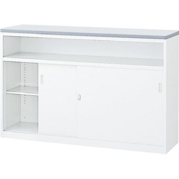 【法人様限定商品】 ハイカウンター カウンター 受付カウンター 新品カウンター 国産カウンター インフォメーションカウンター W1500×D454×H950 選べる天板3色 鍵付き 受付 受付台 無人カウンター 【送料無料 地域限定】【新品オフィス家具】 - 画像 (6)