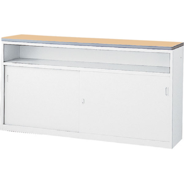 【法人様限定商品】 ハイカウンター カウンター 受付カウンター 新品カウンター 国産カウンター インフォメーションカウンター W1800×D454×H950 選べる天板3色 鍵付き 受付 受付台 無人カウンター 【送料無料 地域限定】【新品オフィス家具】 - 画像 (5)