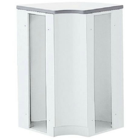 【法人様限定商品】 ハイカウンター用 90°内コーナー カウンター ホワイトタイプ 受付 窓口 インフォメーションカウンター 無人カウンター 新品カウンター 国産カウンター 選べる天板3色 【送料無料 地域限定】 【新品オフィス家具】 - 画像 (4)