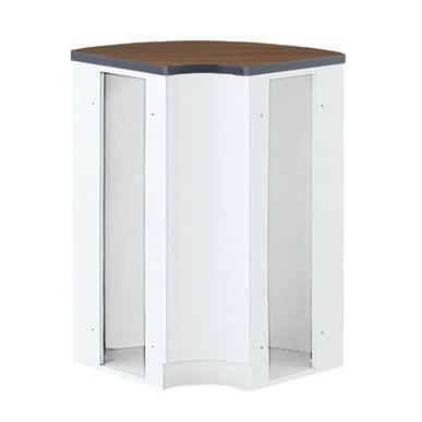 【法人様限定商品】 ハイカウンター用 90°内コーナー カウンター ホワイトタイプ 受付 窓口 インフォメーションカウンター 無人カウンター 新品カウンター 国産カウンター 選べる天板3色 【送料無料 地域限定】 【新品オフィス家具】 - 画像 (5)