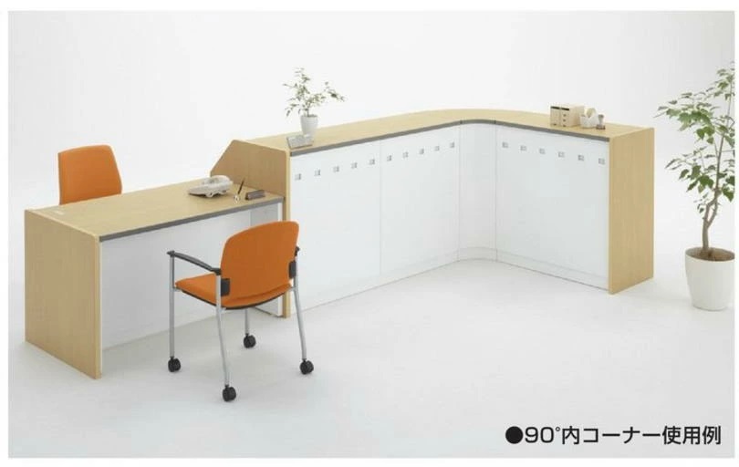 【法人様限定商品】 ハイカウンター カウンター 受付カウンター 新品カウンター 国産カウンター インフォメーションカウンター W1800×D454×H950 選べる天板3色 鍵付き 受付 受付台 無人カウンター 【送料無料 地域限定】【新品オフィス家具】 - 画像 (10)