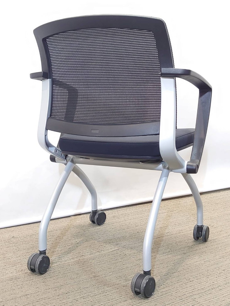 受付セット ローカウンター カウンター SC-L12-T プラス W1250×D750×H700 会議チェア ミーティングチェア ファシス 4人用 4名用 会議セット 案内セット 平行スタックチェア ネスタブルチェア ネスティングチェア FURSYS PLUS ch-00913 s4h-00303 【中古オフィス家具】【中古】 - 画像 (11)