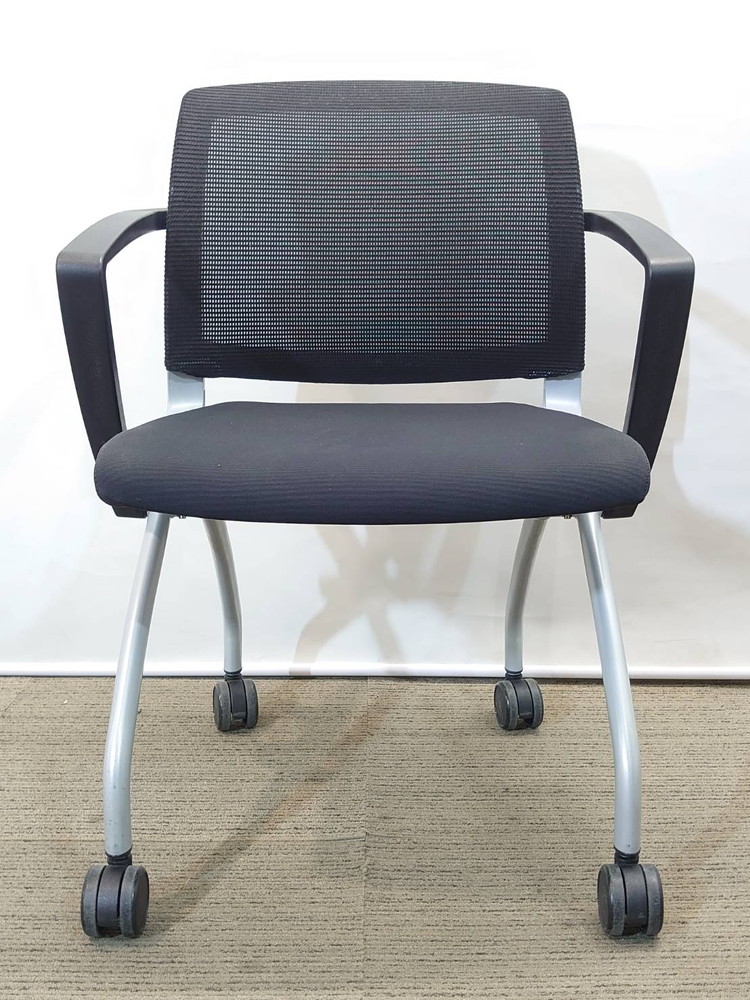 受付セット ローカウンター カウンター SC-L12-T プラス W1250×D750×H700 会議チェア ミーティングチェア ファシス 4人用 4名用 会議セット 案内セット 平行スタックチェア ネスタブルチェア ネスティングチェア FURSYS PLUS ch-00913 s4h-00303 【中古オフィス家具】【中古】 - 画像 (12)