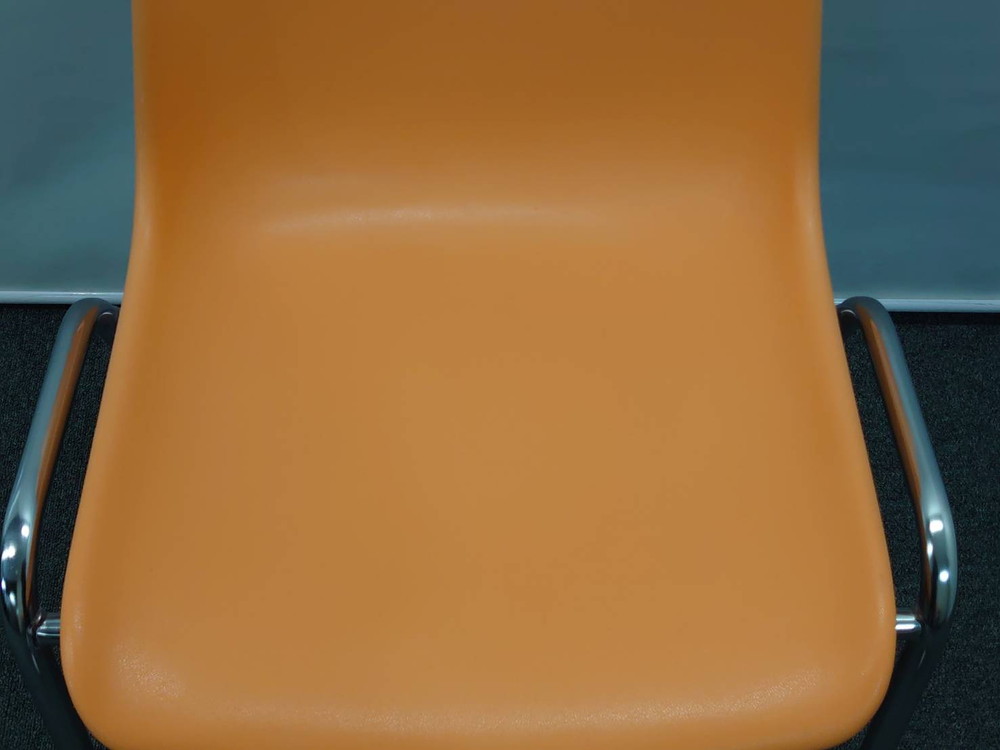 【送料無料 地域限定】 MOD ELENA スタッキングチェア 8脚セット 樹脂製 オレンジ色 イタリア製 スタックチェア 積み重ね椅子 会議チェア ミーティングチェア 積み重ねチェア モッド エレナ 【中古オフィス家具】【中古】 - 画像 (7)