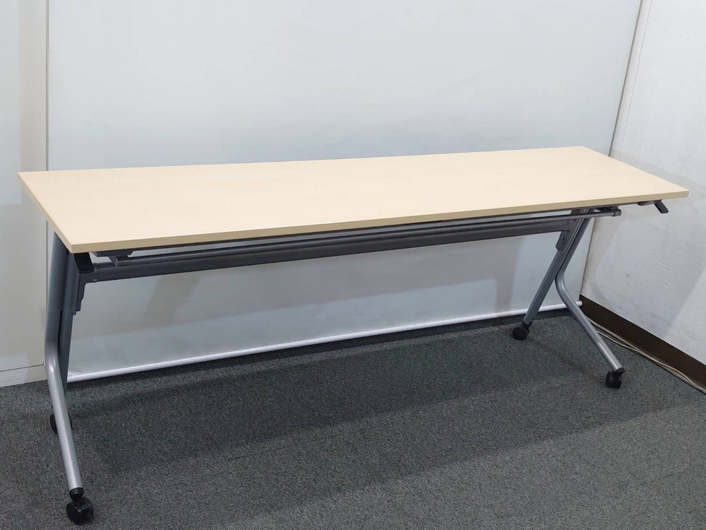 【送料無料 東京地区限定】【8台あり】4台セット オカムラ ネスティア 折りたたみテーブル 折り畳みテーブル ミーティングテーブル 会議テーブル スタックテーブル フォールディングテーブル スタッキングテーブル 会議用テーブル - 画像 (3)