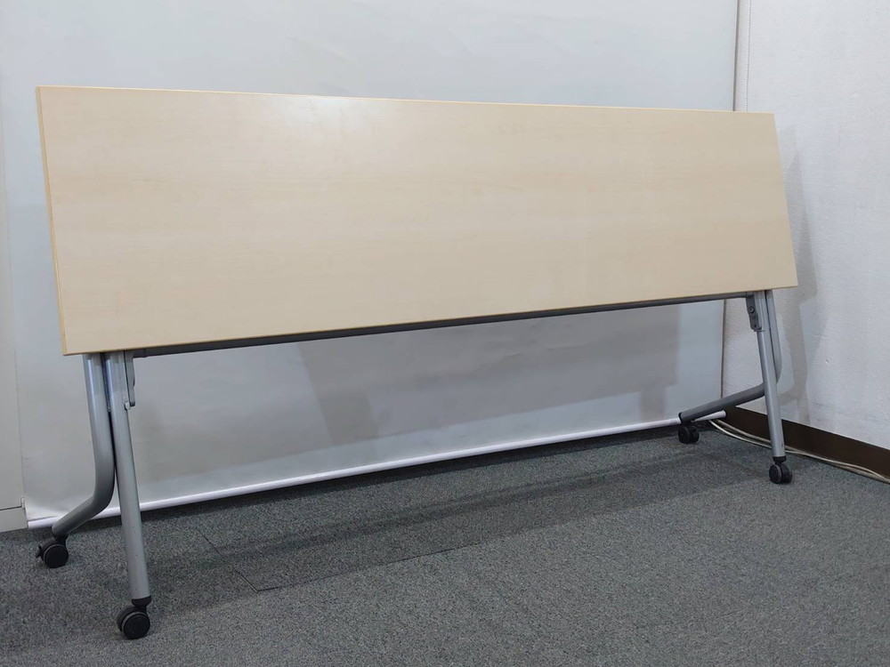 【送料無料 東京地区限定】【8台あり】4台セット オカムラ ネスティア 折りたたみテーブル 折り畳みテーブル ミーティングテーブル 会議テーブル スタックテーブル フォールディングテーブル スタッキングテーブル 会議用テーブル - 画像 (4)