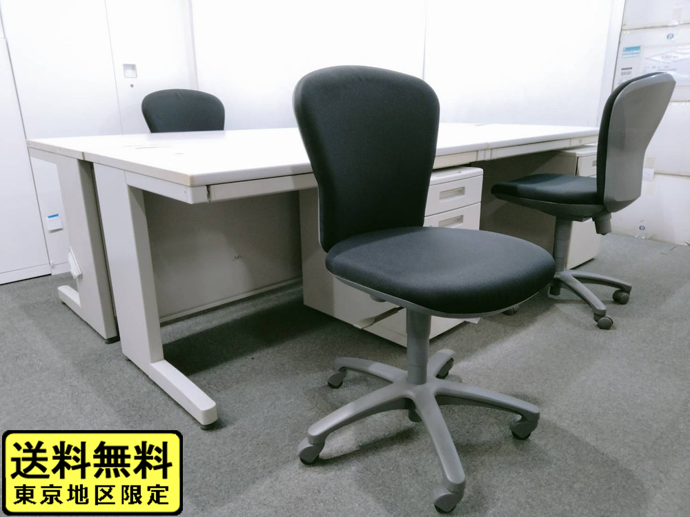 【送料無料 東京地区限定】 【大量入荷】 4人用 開業セット デスクセット 片袖机 片袖デスク オフィスデスク スチールデスク 事務机 事務デスク 平机 デスクワゴン サイドワゴン キャスターワゴン 4台セット コクヨ BS 国産 W1200×D700×H700 【中古オフィス家具】【中古】