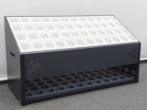 アンブレラホルダー アンブレラスタンド アンブレララック レイングッズ オフィス用傘立て 業務用傘立て オフィス用カサ立て 業務用カサ立て 中型 CONDOR コンドル 傘立て カサ立て 傘たて 48人用 48本用 傘立 カサたて かさ立て YA-99L-ID 48マス 48本 48本立【中古オフィス家具】【中古】