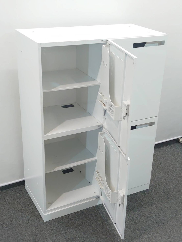 コクヨ エディア 4人用ロッカー パーソナルロッカー 投函口付き メールボックス BWUH-RN4XM69SAW 貴重品ロッカー ダイヤル錠タイプ KOKUYO EDIA 国産 【中古オフィス家具】【中古】 - 画像 (2)