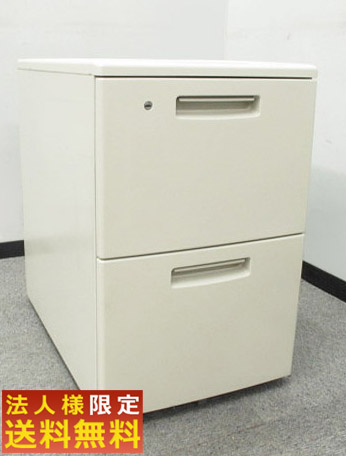 【法人様限定商品】 送料無料 地域限定 美品 コクヨ BS 2段ワゴン サイドワゴン デスクワゴン キャスターワゴン カギ付き 鍵付き インサイドワゴン 事務ワゴン スチールワゴン 袖机 脇机【中古オフィス家具】【中古】