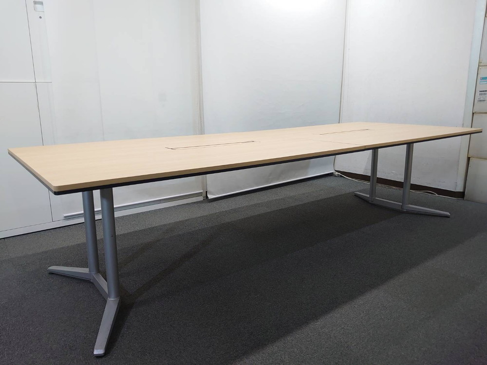 【送料無料 東京地区限定】オカムラ ラティオ ミーティングテーブル 会議テーブル W3200×D1200×H720 オフィス用 テーブル ワークデスク【中古オフィス家具】【中古】 - 画像 (2)
