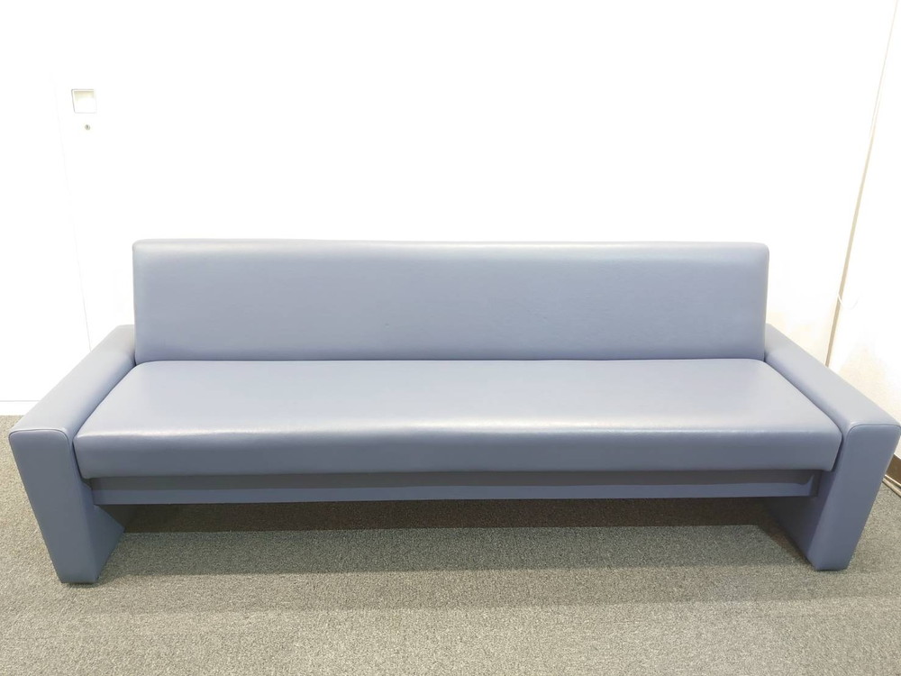 オリバー ソファ ソファベッド 応接ソファ 3人掛けソファ 合皮ソファ 役員室 応接室 待合室 W1910×D670×H680mm 【中古オフィス家具】【中古】 - 画像 (2)