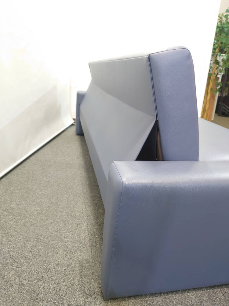 オリバー ソファ ソファベッド 応接ソファ 3人掛けソファ 合皮ソファ 役員室 応接室 待合室 W1910×D670×H680mm 【中古オフィス家具】【中古】 - 画像 (3)