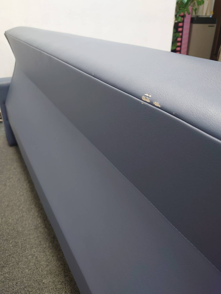 オリバー ソファ ソファベッド 応接ソファ 3人掛けソファ 合皮ソファ 役員室 応接室 待合室 W1910×D670×H680mm 【中古オフィス家具】【中古】 - 画像 (8)