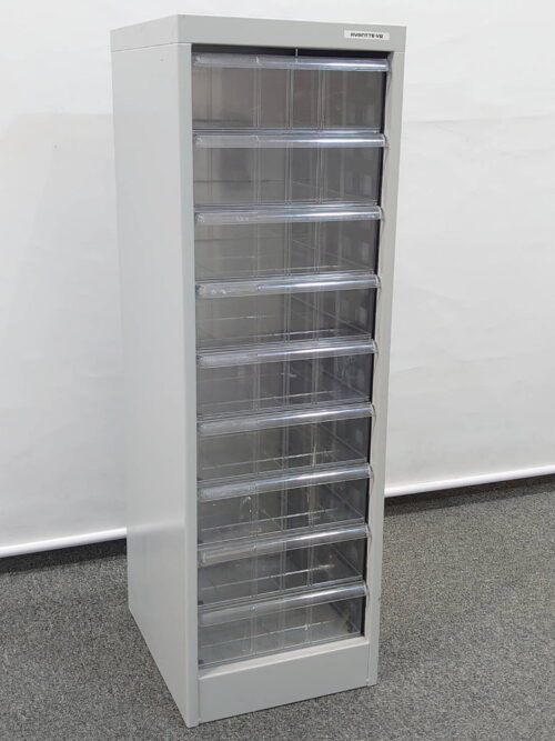 レターケース フロアケース 書類ケース A4対応 深型 1列9段 キャビネット ナカバヤシ アバンテV2 保管庫 書類整理庫 オフィス収納 クリスタルケース クリスタルトレー トレーユニット システムトレーキャビネット Nakabayashi AVANTTE-V2【中古オフィス家具】【中古】