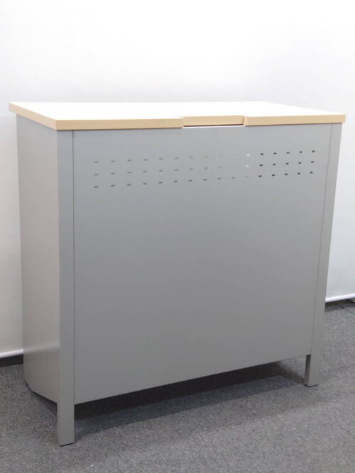 イトーキ カウンター ハイカウンター 受付台 教卓 演台 インフォメーションカウンター 受付カウンター W900 D450 H900 受け付けカウンター 窓口カウンター 案内台 案内カウンター オフィス用カウンター 事務用カウンター 無人カウンター グレー色 ITOKI【中古オフィス家具】【中古】