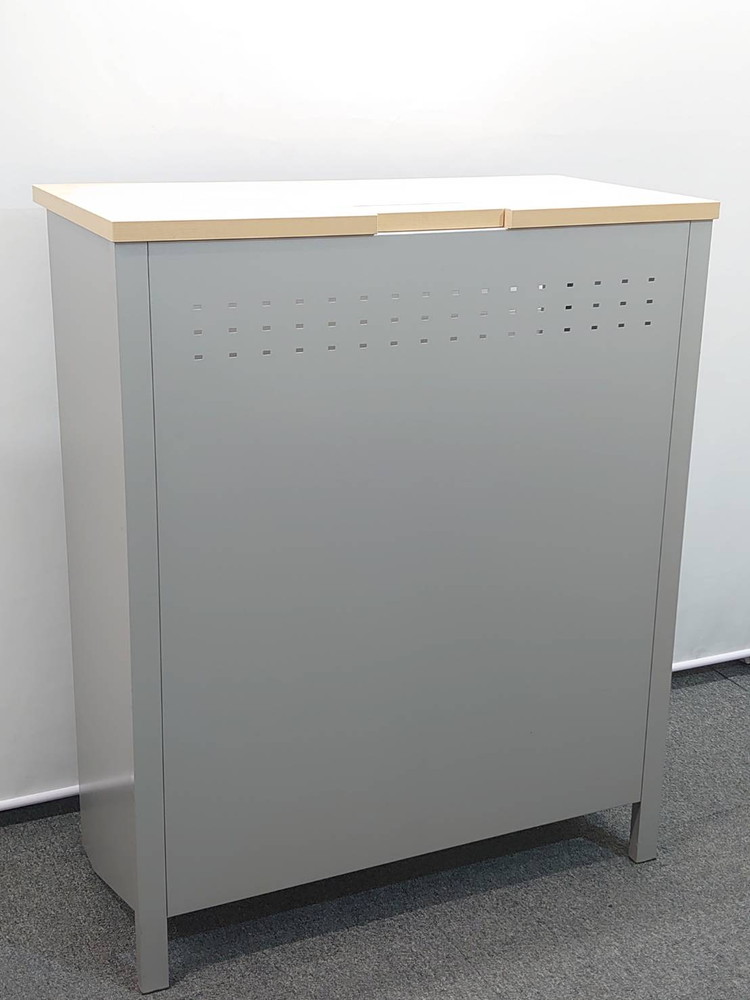 イトーキ カウンター ハイカウンター 受付台 教卓 演台 インフォメーションカウンター 受付カウンター W900 D450 H1100 受け付けカウンター 窓口カウンター 案内台 案内カウンター オフィス用カウンター 事務用カウンター 無人カウンター グレー色 ITOKI【中古オフィス家具】【中古】