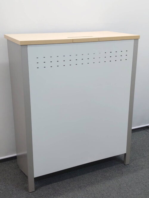 イトーキ カウンター ハイカウンター 受付台 教卓 演台 インフォメーションカウンター 受付カウンター W900 D450 H1100 受け付けカウンター 窓口カウンター 案内台 案内カウンター オフィス用カウンター 事務用カウンター 無人カウンター ホワイト色 ITOKI【中古オフィス家具】【中古】