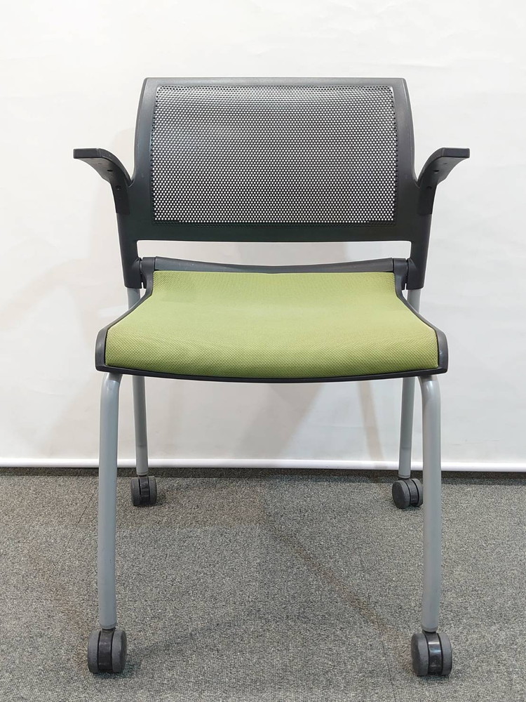 【送料無料 東京地区限定】30脚セット ウチダ FM-310 ミーティングチェア ネスティングチェア 会議チェア スタッキングチェア スタックチェア 布張り 会議イス 多目的チェア 内田洋行 UCHIDA【中古オフィス家具】【中古】 - 画像 (6)