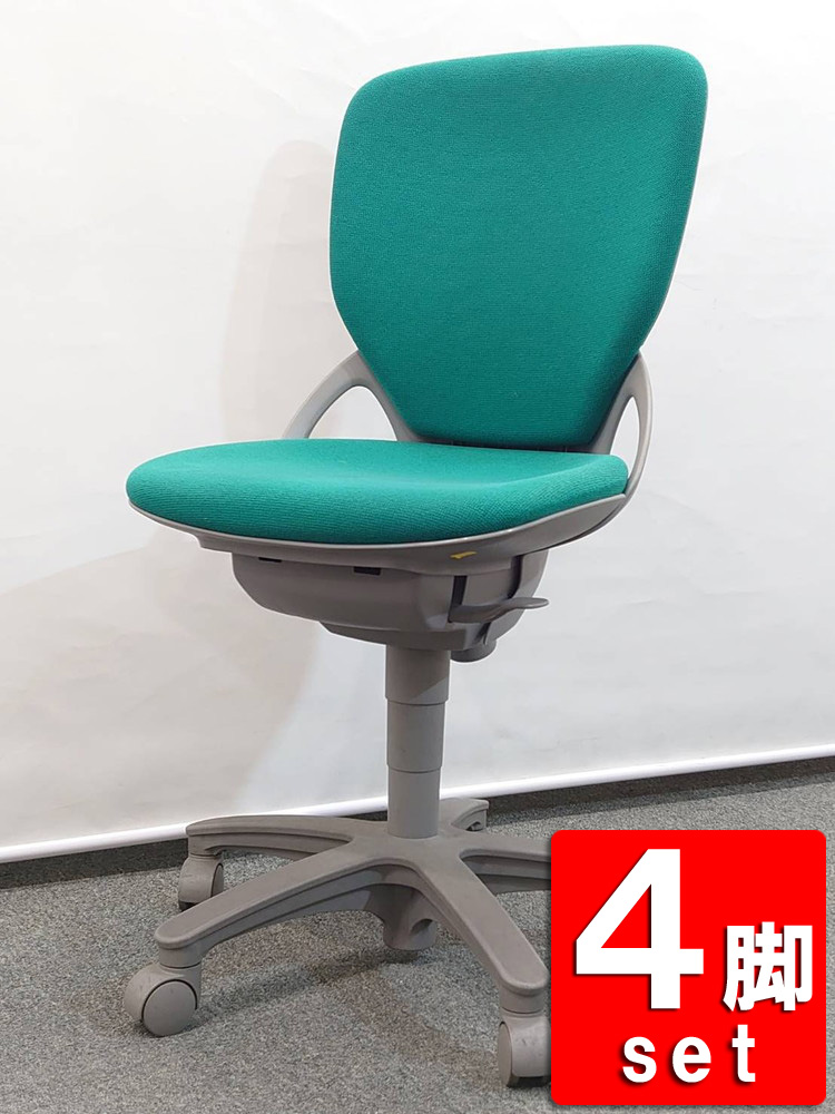 【送料無料 地域限定】4脚セット イトーキ プレーゴ Prego オフィスチェア デスクチェア 事務チェア キャスターチェア 事務イス ワークチェア PCチェア ITOKI KZ-430GA-W4G7 【中古オフィス家具】【中古】