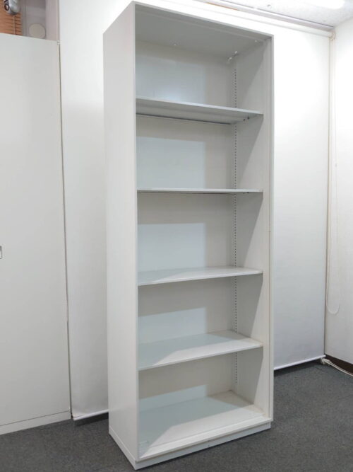 オープン書庫 キャビネット 5段 W800×D400×H2110 本棚 書棚 オープン保管庫 スチールキャビネット オープンキャビネット 収納棚 保管庫 DSK V840-21K 【中古オフィス家具】 【中古】