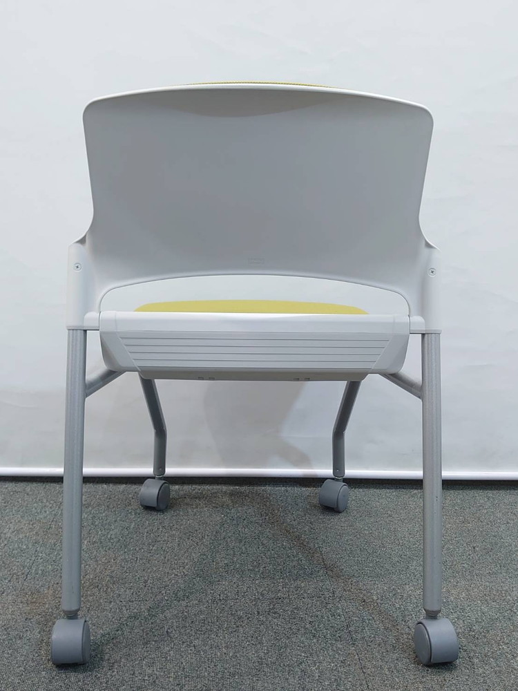 【250脚以上入荷】【送料無料 東京地区限定】 100脚セット ウチダ 会議チェア ミーティングチェア 多目的チェア ネスティングチェア ネスティング脚 キャスター付 グリーン色 スタッキングチェア MF-180N 平行スタック 横スタッキング 【中古オフィス家具】【中古】 - 画像 (7)