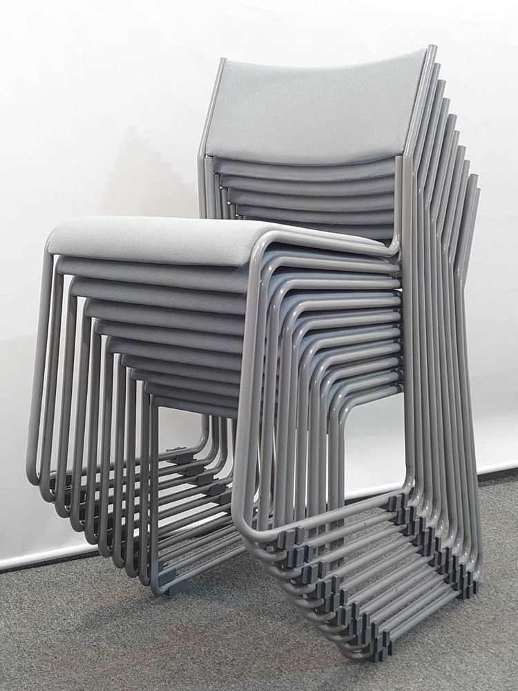 【送料無料 東京地区限定】 【在庫200脚あり】 50脚セット ライオン 会議チェア ミーティングチェア 会議用チェア スタッキングチェア スタックチェア 会議椅子 ミーティング用チェア 会議用椅子 会議イス 多目的チェア オプション ドーリー 【中古オフィス家具】【中古】 - 画像 (6)