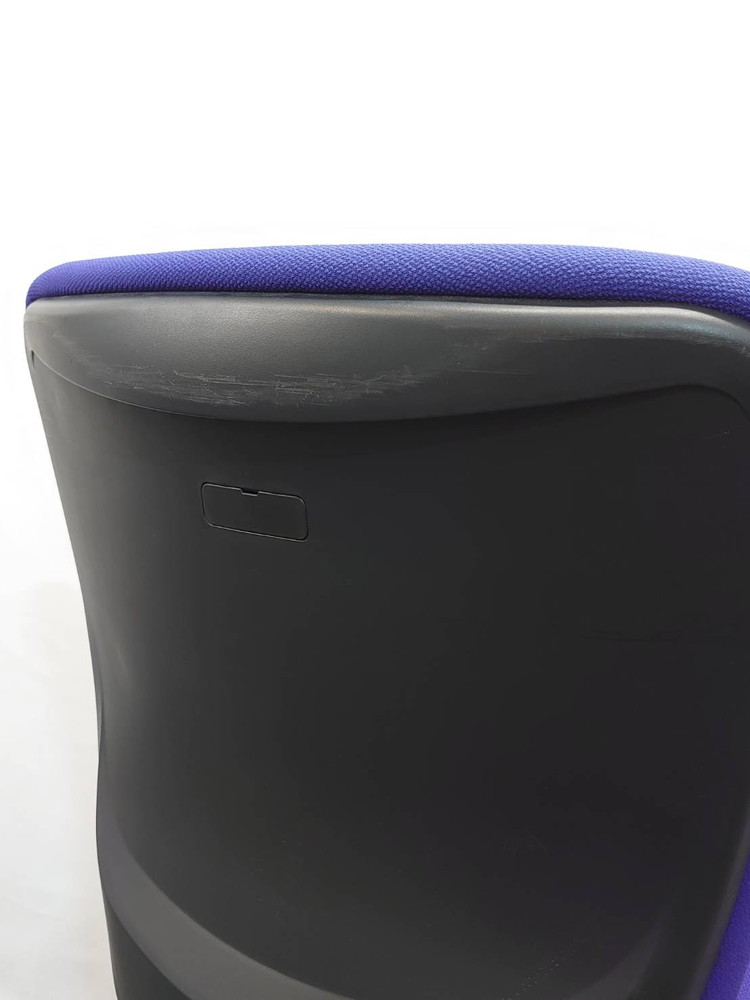 生興 オフィスチェア JSシリーズ デスクチェア 事務チェア キャスターチェア 事務イス ワークチェア パソコンチェア SEIKOFAMILY JS-25BK ブルー色 事務用チェア PCチェア OAチェア 事務椅子 肘無し ローバック 布張り【中古オフィス家具】【中古】 - 画像 (6)