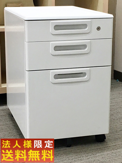 【法人限定送料無料】プラス LA ワゴン 3段 デスクワゴン 事務ワゴン サイドワゴン 袖机 脇机【中古オフィス家具】【中古】