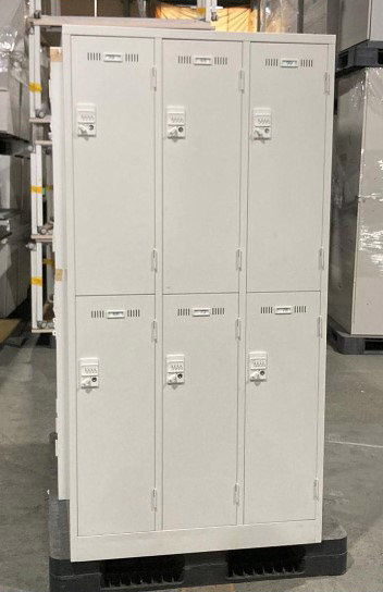 【送料無料 東京地区限定】【美品】6人用 更衣ロッカー パーソナルロッカー 6人用ロッカー ロッカー 貴重品ロッカー ダイヤル錠タイプ【中古オフィス家具】【中古】 - 画像 (5)