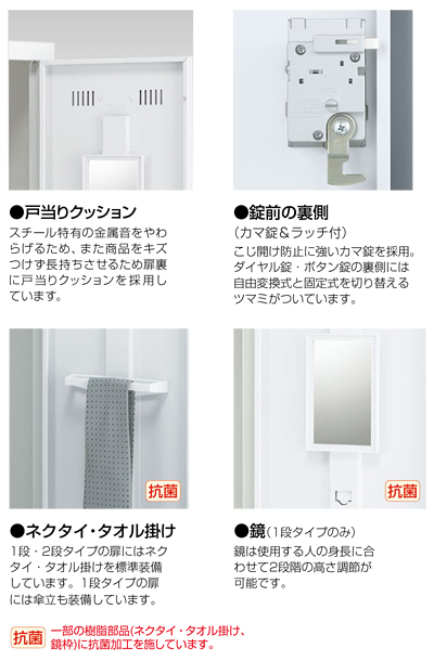 【送料無料 東京地区限定】【美品】6人用 更衣ロッカー パーソナルロッカー 6人用ロッカー ロッカー 貴重品ロッカー ダイヤル錠タイプ【中古オフィス家具】【中古】 - 画像 (8)